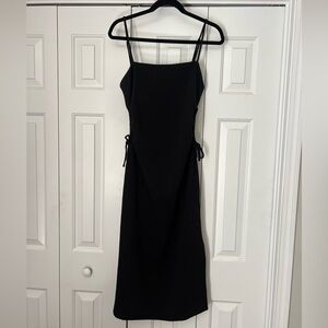 Worn once Altard State Black Midi Dress with Sode Cut Outs size large